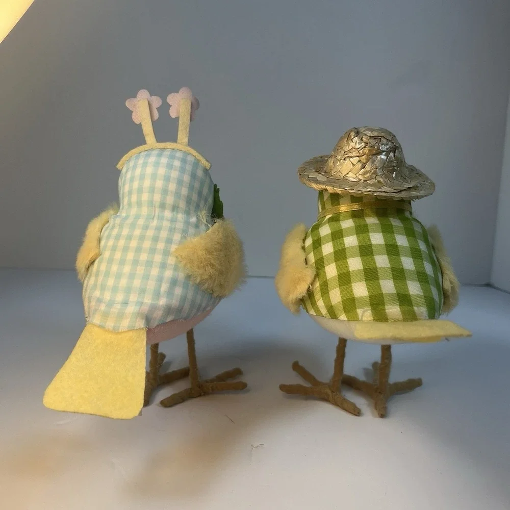 Walgreens Spring‎ Easter Feather Friend Fabric Bird Couple Flowers Decor